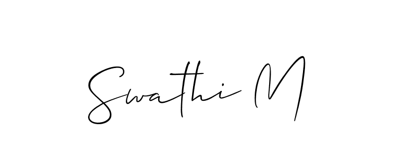 Make a beautiful signature design for name Swathi M. Use this online signature maker to create a handwritten signature for free. Swathi M signature style 2 images and pictures png