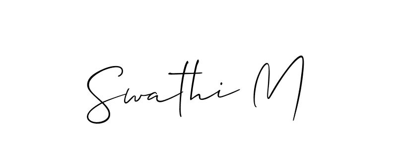 Make a beautiful signature design for name Swathi M. Use this online signature maker to create a handwritten signature for free. Swathi M signature style 2 images and pictures png