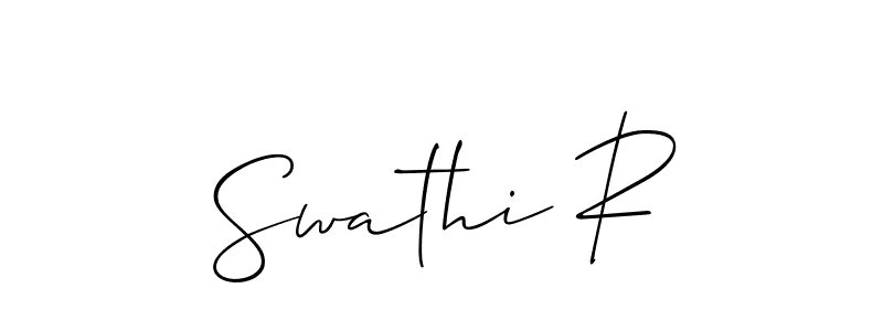 You should practise on your own different ways (Allison_Script) to write your name (Swathi R) in signature. don't let someone else do it for you. Swathi R signature style 2 images and pictures png