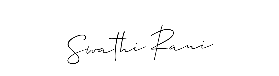 Also You can easily find your signature by using the search form. We will create Swathi Rani name handwritten signature images for you free of cost using Allison_Script sign style. Swathi Rani signature style 2 images and pictures png