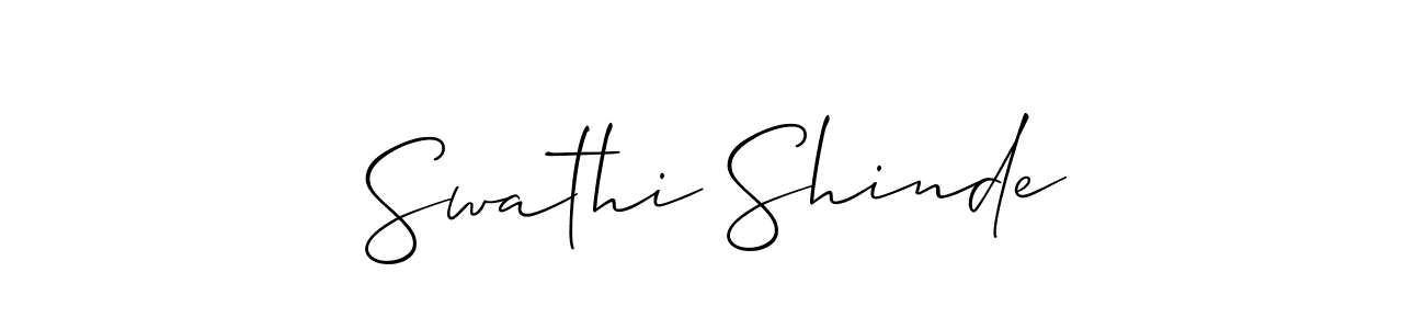 Use a signature maker to create a handwritten signature online. With this signature software, you can design (Allison_Script) your own signature for name Swathi Shinde. Swathi Shinde signature style 2 images and pictures png
