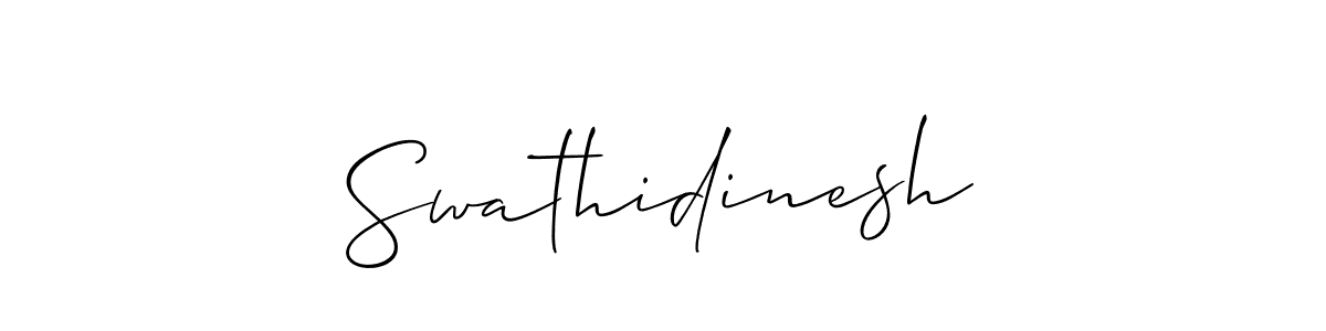 Allison_Script is a professional signature style that is perfect for those who want to add a touch of class to their signature. It is also a great choice for those who want to make their signature more unique. Get Swathidinesh name to fancy signature for free. Swathidinesh signature style 2 images and pictures png