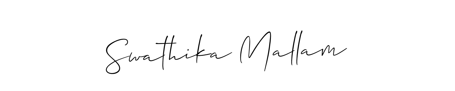 You can use this online signature creator to create a handwritten signature for the name Swathika Mallam. This is the best online autograph maker. Swathika Mallam signature style 2 images and pictures png