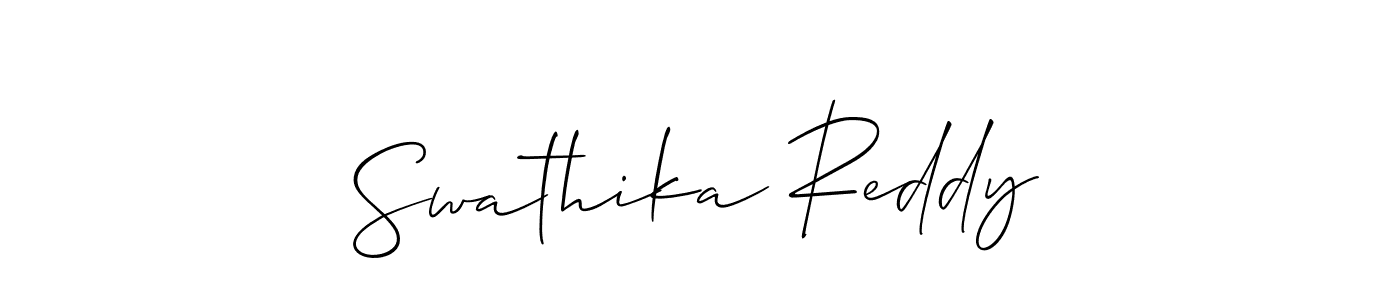 Design your own signature with our free online signature maker. With this signature software, you can create a handwritten (Allison_Script) signature for name Swathika Reddy. Swathika Reddy signature style 2 images and pictures png