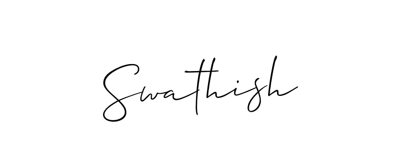 Make a beautiful signature design for name Swathish. With this signature (Allison_Script) style, you can create a handwritten signature for free. Swathish signature style 2 images and pictures png