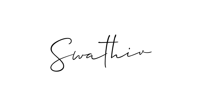 Swathiv stylish signature style. Best Handwritten Sign (Allison_Script) for my name. Handwritten Signature Collection Ideas for my name Swathiv. Swathiv signature style 2 images and pictures png