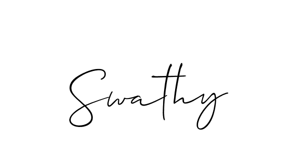 Best and Professional Signature Style for Swathy. Allison_Script Best Signature Style Collection. Swathy signature style 2 images and pictures png