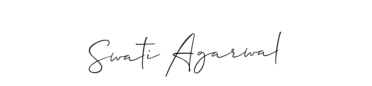 Swati Agarwal stylish signature style. Best Handwritten Sign (Allison_Script) for my name. Handwritten Signature Collection Ideas for my name Swati Agarwal. Swati Agarwal signature style 2 images and pictures png