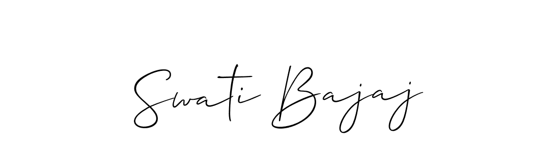 The best way (Allison_Script) to make a short signature is to pick only two or three words in your name. The name Swati Bajaj include a total of six letters. For converting this name. Swati Bajaj signature style 2 images and pictures png