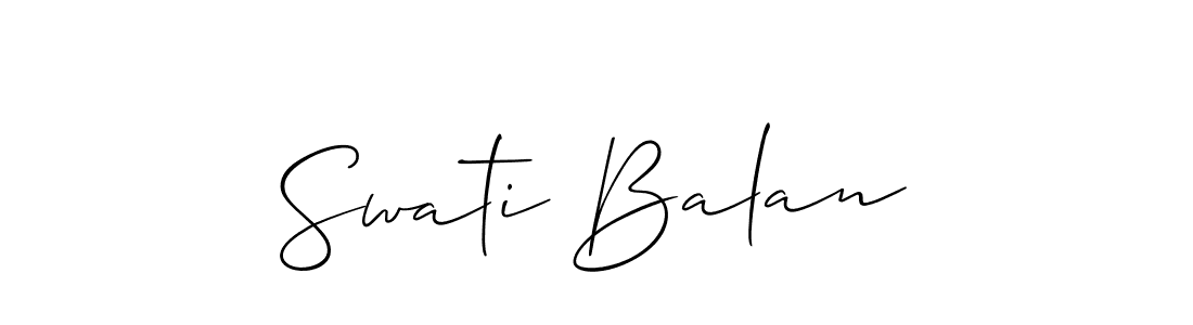 You can use this online signature creator to create a handwritten signature for the name Swati Balan. This is the best online autograph maker. Swati Balan signature style 2 images and pictures png