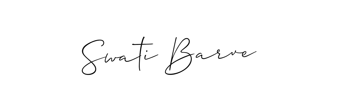 Also we have Swati Barve name is the best signature style. Create professional handwritten signature collection using Allison_Script autograph style. Swati Barve signature style 2 images and pictures png