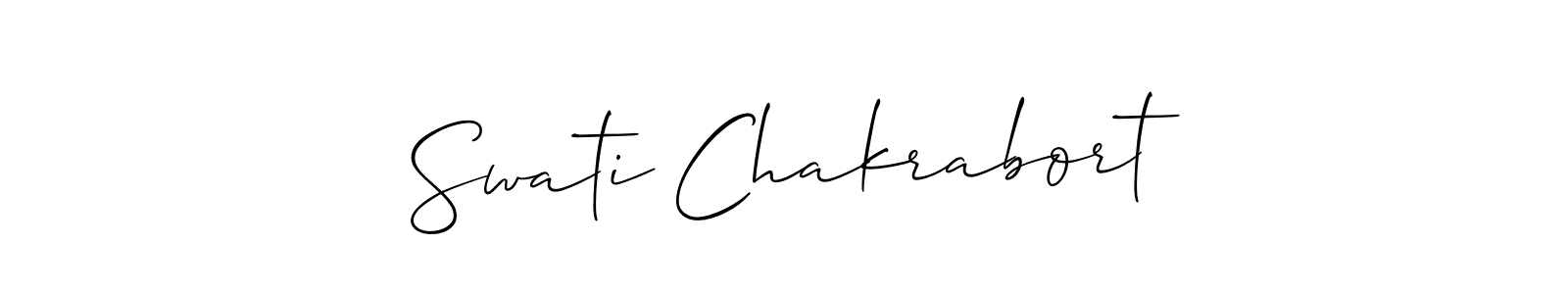 Swati Chakrabort stylish signature style. Best Handwritten Sign (Allison_Script) for my name. Handwritten Signature Collection Ideas for my name Swati Chakrabort. Swati Chakrabort signature style 2 images and pictures png