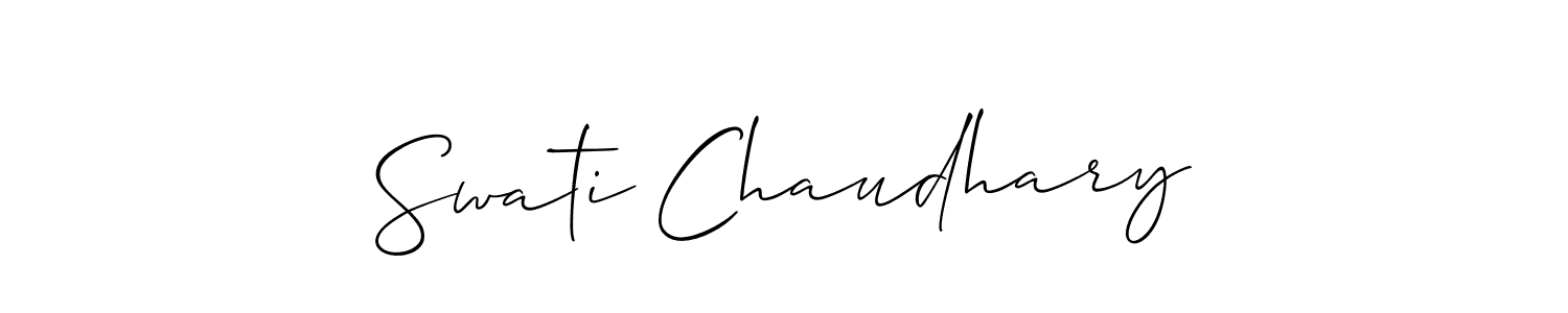 This is the best signature style for the Swati Chaudhary name. Also you like these signature font (Allison_Script). Mix name signature. Swati Chaudhary signature style 2 images and pictures png