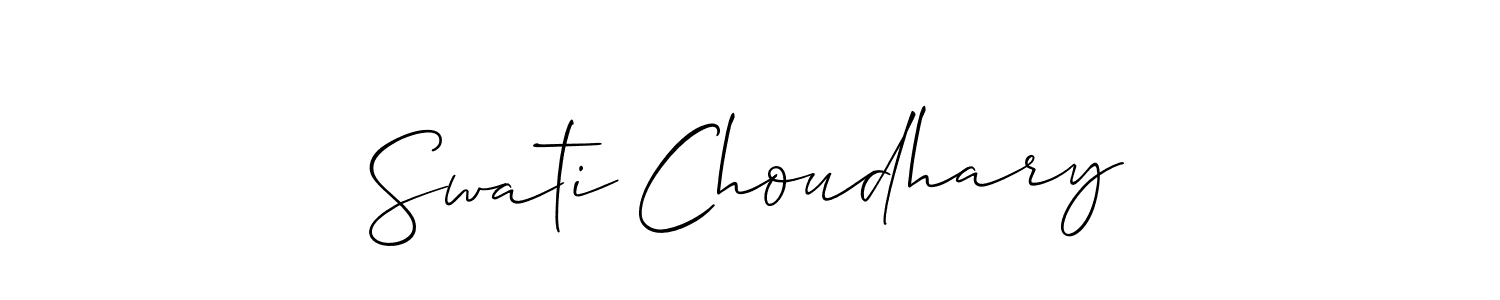 How to Draw Swati Choudhary signature style? Allison_Script is a latest design signature styles for name Swati Choudhary. Swati Choudhary signature style 2 images and pictures png