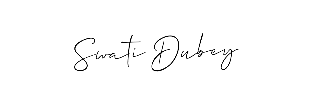 You should practise on your own different ways (Allison_Script) to write your name (Swati Dubey) in signature. don't let someone else do it for you. Swati Dubey signature style 2 images and pictures png