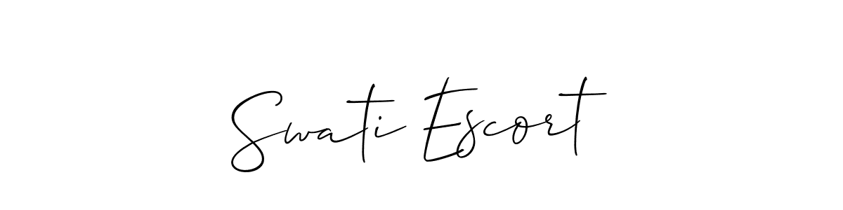 How to make Swati Escort signature? Allison_Script is a professional autograph style. Create handwritten signature for Swati Escort name. Swati Escort signature style 2 images and pictures png