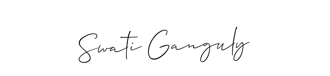 It looks lik you need a new signature style for name Swati Ganguly. Design unique handwritten (Allison_Script) signature with our free signature maker in just a few clicks. Swati Ganguly signature style 2 images and pictures png