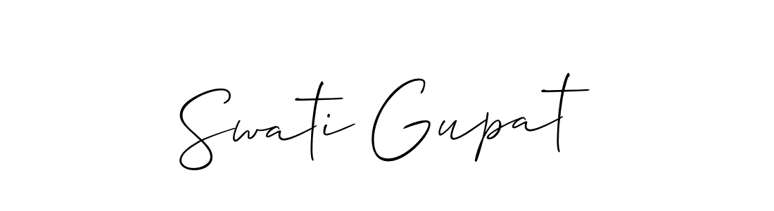 Similarly Allison_Script is the best handwritten signature design. Signature creator online .You can use it as an online autograph creator for name Swati Gupat. Swati Gupat signature style 2 images and pictures png