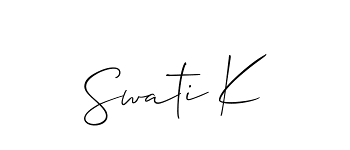 Best and Professional Signature Style for Swati K. Allison_Script Best Signature Style Collection. Swati K signature style 2 images and pictures png