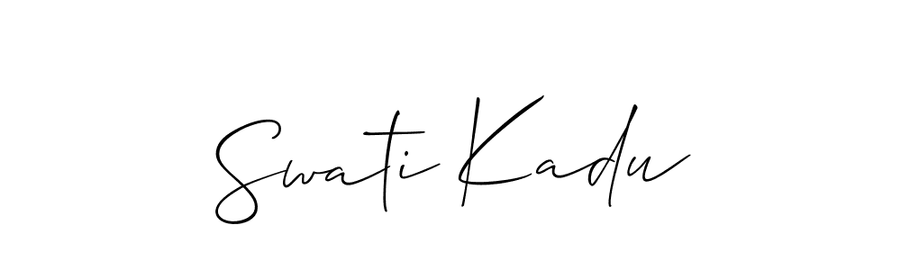 Make a short Swati Kadu signature style. Manage your documents anywhere anytime using Allison_Script. Create and add eSignatures, submit forms, share and send files easily. Swati Kadu signature style 2 images and pictures png