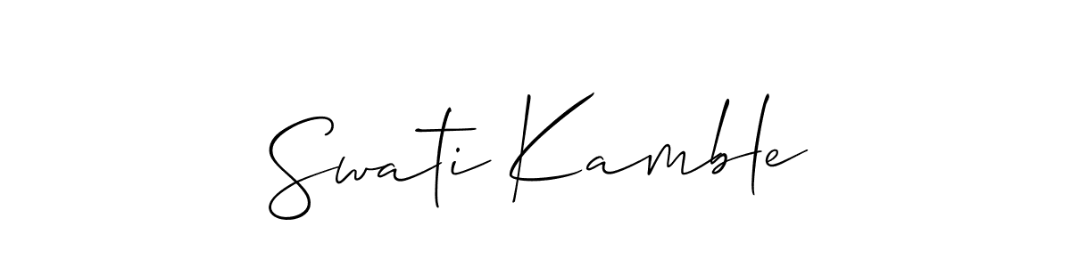 How to make Swati Kamble signature? Allison_Script is a professional autograph style. Create handwritten signature for Swati Kamble name. Swati Kamble signature style 2 images and pictures png