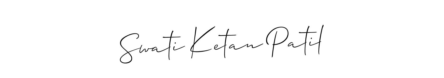 Also we have Swati Ketan Patil name is the best signature style. Create professional handwritten signature collection using Allison_Script autograph style. Swati Ketan Patil signature style 2 images and pictures png
