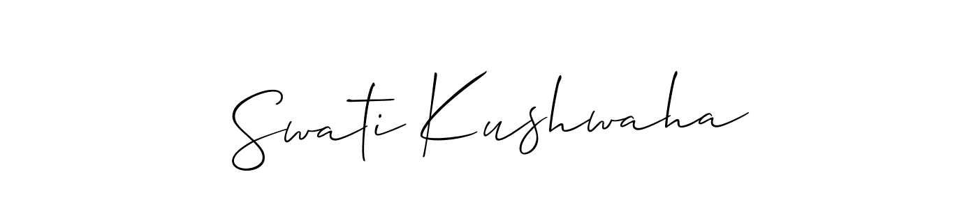 It looks lik you need a new signature style for name Swati Kushwaha. Design unique handwritten (Allison_Script) signature with our free signature maker in just a few clicks. Swati Kushwaha signature style 2 images and pictures png