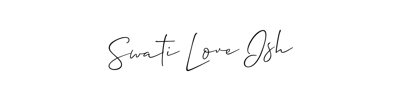 How to make Swati Love Ish signature? Allison_Script is a professional autograph style. Create handwritten signature for Swati Love Ish name. Swati Love Ish signature style 2 images and pictures png