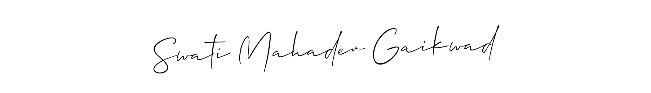 if you are searching for the best signature style for your name Swati Mahadev Gaikwad. so please give up your signature search. here we have designed multiple signature styles  using Allison_Script. Swati Mahadev Gaikwad signature style 2 images and pictures png