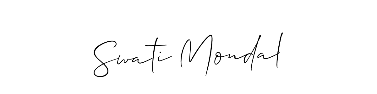 Design your own signature with our free online signature maker. With this signature software, you can create a handwritten (Allison_Script) signature for name Swati Mondal. Swati Mondal signature style 2 images and pictures png
