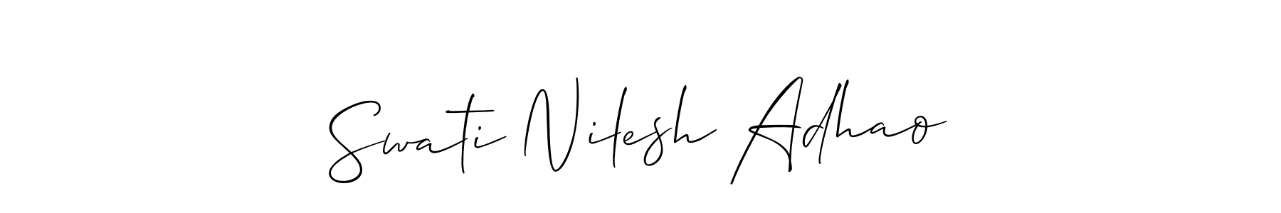 Check out images of Autograph of Swati Nilesh Adhao name. Actor Swati Nilesh Adhao Signature Style. Allison_Script is a professional sign style online. Swati Nilesh Adhao signature style 2 images and pictures png