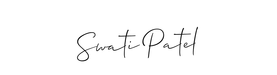 How to make Swati Patel name signature. Use Allison_Script style for creating short signs online. This is the latest handwritten sign. Swati Patel signature style 2 images and pictures png