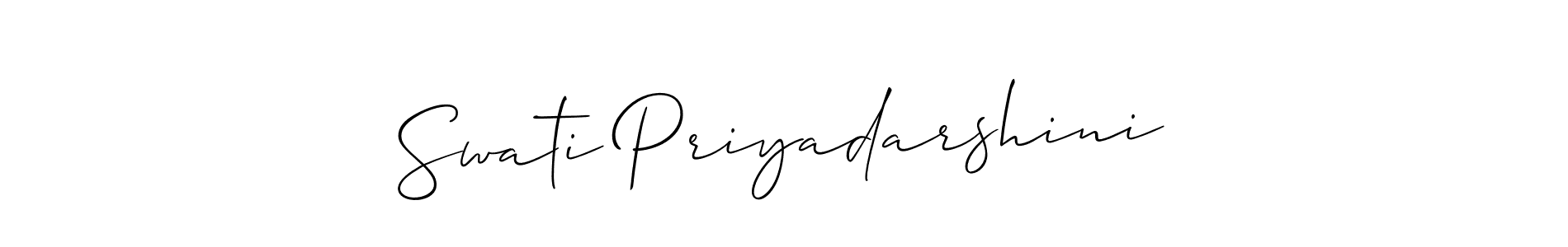 How to make Swati Priyadarshini name signature. Use Allison_Script style for creating short signs online. This is the latest handwritten sign. Swati Priyadarshini signature style 2 images and pictures png