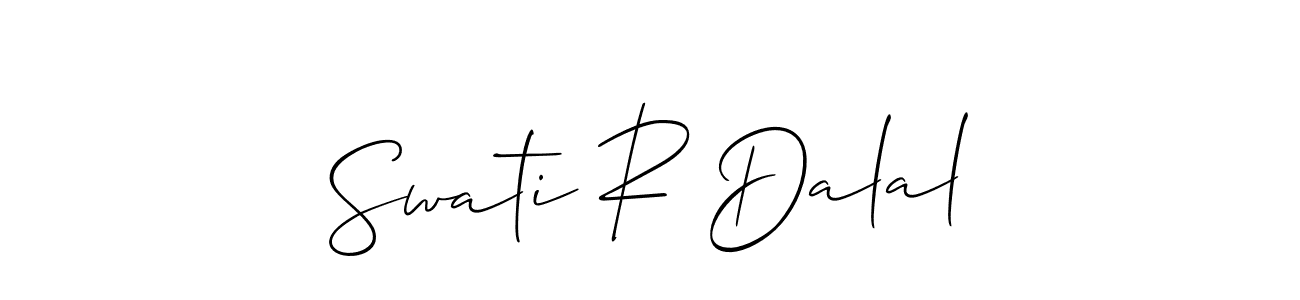 How to Draw Swati R Dalal signature style? Allison_Script is a latest design signature styles for name Swati R Dalal. Swati R Dalal signature style 2 images and pictures png
