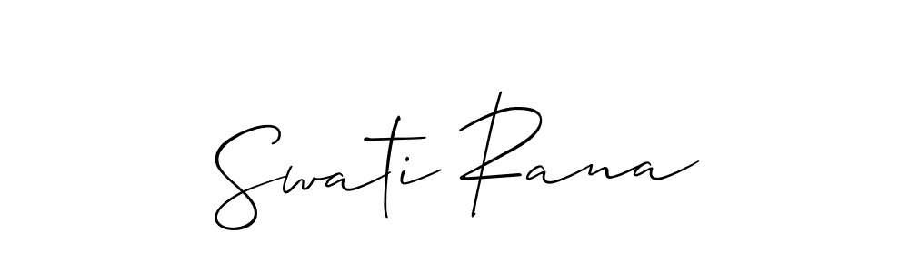 Use a signature maker to create a handwritten signature online. With this signature software, you can design (Allison_Script) your own signature for name Swati Rana. Swati Rana signature style 2 images and pictures png