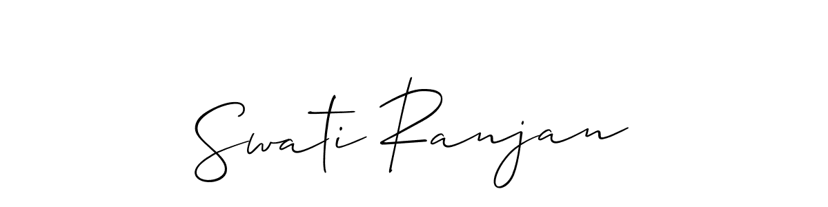 It looks lik you need a new signature style for name Swati Ranjan. Design unique handwritten (Allison_Script) signature with our free signature maker in just a few clicks. Swati Ranjan signature style 2 images and pictures png