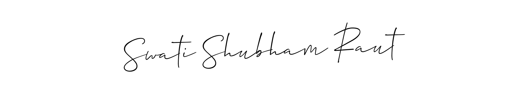 How to make Swati Shubham Raut signature? Allison_Script is a professional autograph style. Create handwritten signature for Swati Shubham Raut name. Swati Shubham Raut signature style 2 images and pictures png