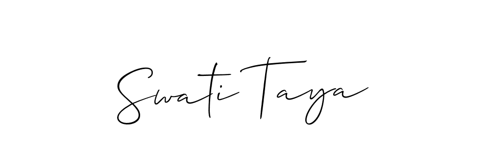 Make a beautiful signature design for name Swati Taya. Use this online signature maker to create a handwritten signature for free. Swati Taya signature style 2 images and pictures png