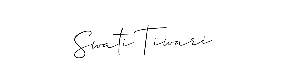 Swati Tiwari stylish signature style. Best Handwritten Sign (Allison_Script) for my name. Handwritten Signature Collection Ideas for my name Swati Tiwari. Swati Tiwari signature style 2 images and pictures png