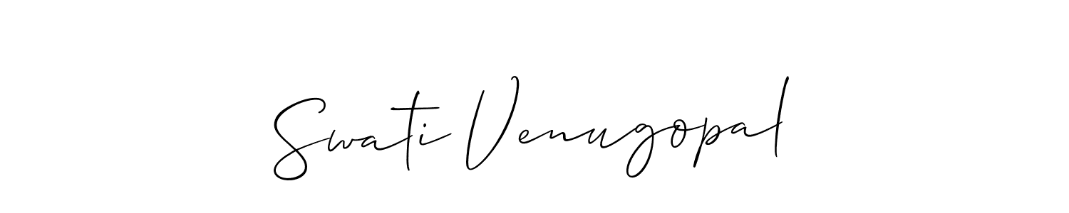 if you are searching for the best signature style for your name Swati Venugopal. so please give up your signature search. here we have designed multiple signature styles  using Allison_Script. Swati Venugopal signature style 2 images and pictures png