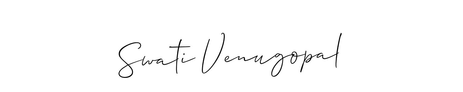 How to Draw Swati Venugopal signature style? Allison_Script is a latest design signature styles for name Swati Venugopal. Swati Venugopal signature style 2 images and pictures png