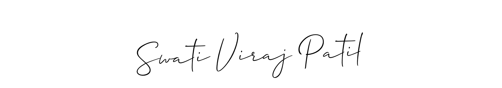 How to Draw Swati Viraj Patil signature style? Allison_Script is a latest design signature styles for name Swati Viraj Patil. Swati Viraj Patil signature style 2 images and pictures png