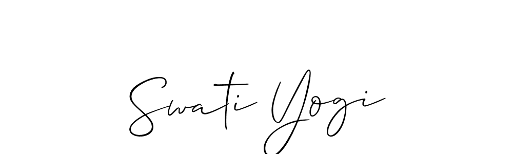 Make a short Swati Yogi signature style. Manage your documents anywhere anytime using Allison_Script. Create and add eSignatures, submit forms, share and send files easily. Swati Yogi signature style 2 images and pictures png