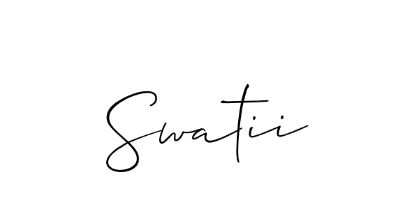 The best way (Allison_Script) to make a short signature is to pick only two or three words in your name. The name Swatii include a total of six letters. For converting this name. Swatii signature style 2 images and pictures png