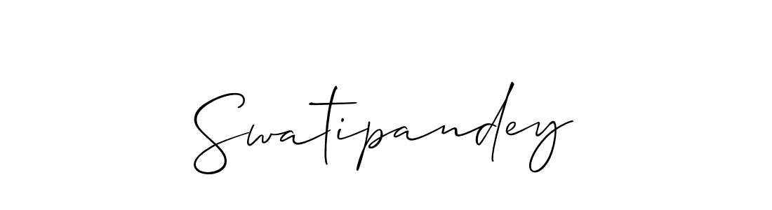 How to make Swatipandey name signature. Use Allison_Script style for creating short signs online. This is the latest handwritten sign. Swatipandey signature style 2 images and pictures png