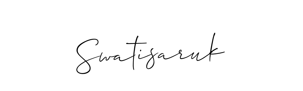 Use a signature maker to create a handwritten signature online. With this signature software, you can design (Allison_Script) your own signature for name Swatisaruk. Swatisaruk signature style 2 images and pictures png