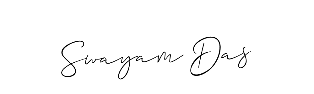 Make a beautiful signature design for name Swayam Das. With this signature (Allison_Script) style, you can create a handwritten signature for free. Swayam Das signature style 2 images and pictures png