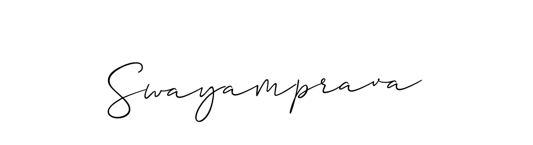 Make a short Swayamprava signature style. Manage your documents anywhere anytime using Allison_Script. Create and add eSignatures, submit forms, share and send files easily. Swayamprava signature style 2 images and pictures png