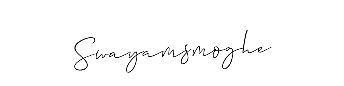 It looks lik you need a new signature style for name Swayamsmoghe. Design unique handwritten (Allison_Script) signature with our free signature maker in just a few clicks. Swayamsmoghe signature style 2 images and pictures png