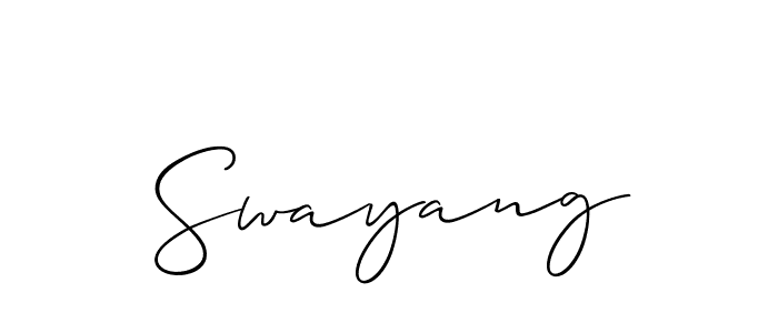 Also You can easily find your signature by using the search form. We will create Swayang name handwritten signature images for you free of cost using Allison_Script sign style. Swayang signature style 2 images and pictures png
